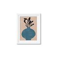 Picture of Lonely Plant on Blue Vase _GroupedProduct_Rectangle_Portrait_Framed_Matted_