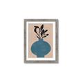 Picture of Lonely Plant on Blue Vase _GroupedProduct_Rectangle_Portrait_Framed_Matted_