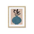 Picture of Lonely Plant on Blue Vase _GroupedProduct_Rectangle_Portrait_Framed_Matted_