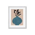 Picture of Lonely Plant on Blue Vase _GroupedProduct_Rectangle_Portrait_Framed_Matted_