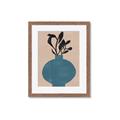 Picture of Lonely Plant on Blue Vase _GroupedProduct_Rectangle_Portrait_Framed_Matted_