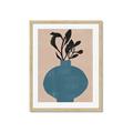 Picture of Lonely Plant on Blue Vase _GroupedProduct_Rectangle_Portrait_Framed_Matted_