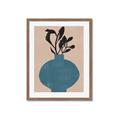 Picture of Lonely Plant on Blue Vase _GroupedProduct_Rectangle_Portrait_Framed_Matted_