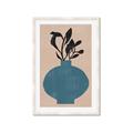 Picture of Lonely Plant on Blue Vase _GroupedProduct_Rectangle_Portrait_Framed_Matted_