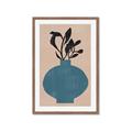 Picture of Lonely Plant on Blue Vase _GroupedProduct_Rectangle_Portrait_Framed_Matted_