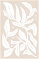 Picture of White Leaves on Beige _GroupedProduct_Rectangle_Portrait_Unframed_Print_Only_