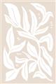 Picture of White Leaves on Beige _GroupedProduct_Rectangle_Portrait_Unframed_Print_Only_