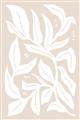 Picture of White Leaves on Beige _GroupedProduct_Rectangle_Portrait_Unframed_Print_Only_
