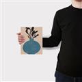 Picture of Lonely Plant on Blue Vase _GroupedProduct_Rectangle_Portrait_Canvas_