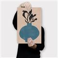 Picture of Lonely Plant on Blue Vase _GroupedProduct_Rectangle_Portrait_Canvas_
