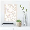 Picture of White Leaves on Beige _GroupedProduct_Rectangle_Portrait_Canvas_