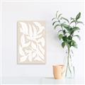 Picture of White Leaves on Beige _GroupedProduct_Rectangle_Portrait_Canvas_