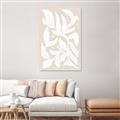 Picture of White Leaves on Beige _GroupedProduct_Rectangle_Portrait_Canvas_