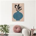 Picture of Lonely Plant on Blue Vase _GroupedProduct_Rectangle_Portrait_Canvas_