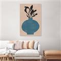 Picture of Lonely Plant on Blue Vase _GroupedProduct_Rectangle_Portrait_Canvas_