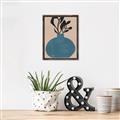 Picture of Lonely Plant on Blue Vase _GroupedProduct_Rectangle_Portrait_Canvas_Framed_