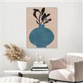 Picture of Lonely Plant on Blue Vase _GroupedProduct_Rectangle_Portrait_Canvas_Framed_
