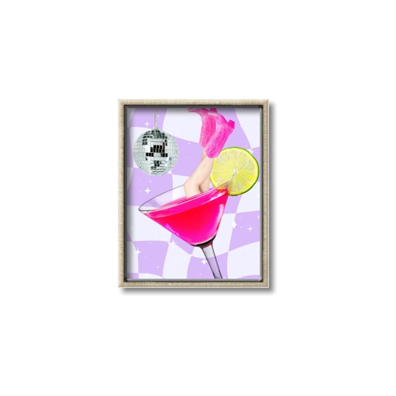 Picture of Disco Martini _GroupedProduct_Rectangle_Portrait_Canvas_Framed_
