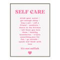 Picture of Pink Self Care _GroupedProduct_Rectangle_Portrait_Canvas_Framed_