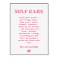 Picture of Pink Self Care _GroupedProduct_Rectangle_Portrait_Canvas_Framed_