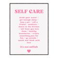 Picture of Pink Self Care _GroupedProduct_Rectangle_Portrait_Canvas_Framed_