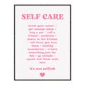 Picture of Pink Self Care _GroupedProduct_Rectangle_Portrait_Canvas_Framed_