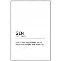 Picture of Quote Gin Question _GroupedProduct_Rectangle_Portrait_Canvas_Framed_
