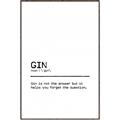 Picture of Quote Gin Question _GroupedProduct_Rectangle_Portrait_Canvas_Framed_