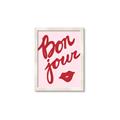Picture of Red Bonjour Lip _GroupedProduct_Rectangle_Portrait_Framed_Matted_