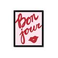 Picture of Red Bonjour Lip _GroupedProduct_Rectangle_Portrait_Framed_Matted_