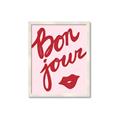 Picture of Red Bonjour Lip _GroupedProduct_Rectangle_Portrait_Framed_Matted_