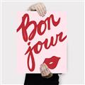 Picture of Red Bonjour Lip _GroupedProduct_Rectangle_Portrait_Canvas_