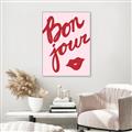 Picture of Red Bonjour Lip _GroupedProduct_Rectangle_Portrait_Canvas_Framed_