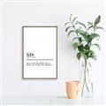 Picture of Quote Gin Question _GroupedProduct_Rectangle_Portrait_Canvas_Framed_