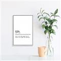 Picture of Quote Gin Question _GroupedProduct_Rectangle_Portrait_Canvas_Framed_