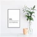 Picture of Quote Gin Question _GroupedProduct_Rectangle_Portrait_Canvas_Framed_