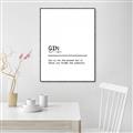 Picture of Quote Gin Question _GroupedProduct_Rectangle_Portrait_Canvas_Framed_
