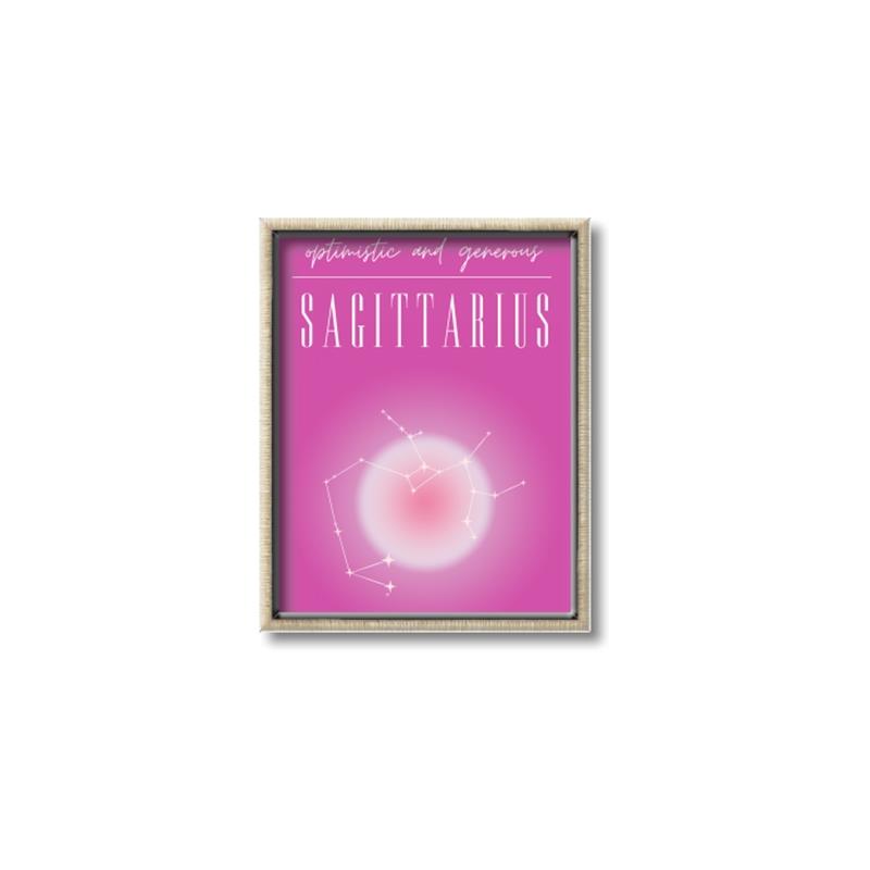 Picture of Sagittarius Zodiac Print Art _GroupedProduct_Rectangle_Portrait_Canvas_Framed_