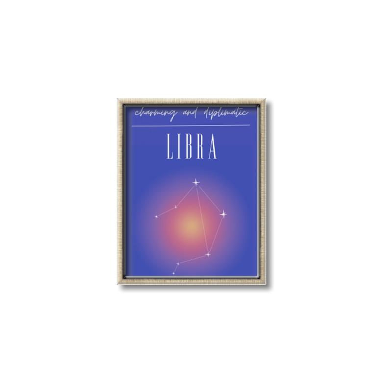 Picture of Libra Zodiac Print Art _GroupedProduct_Rectangle_Portrait_Canvas_Framed_