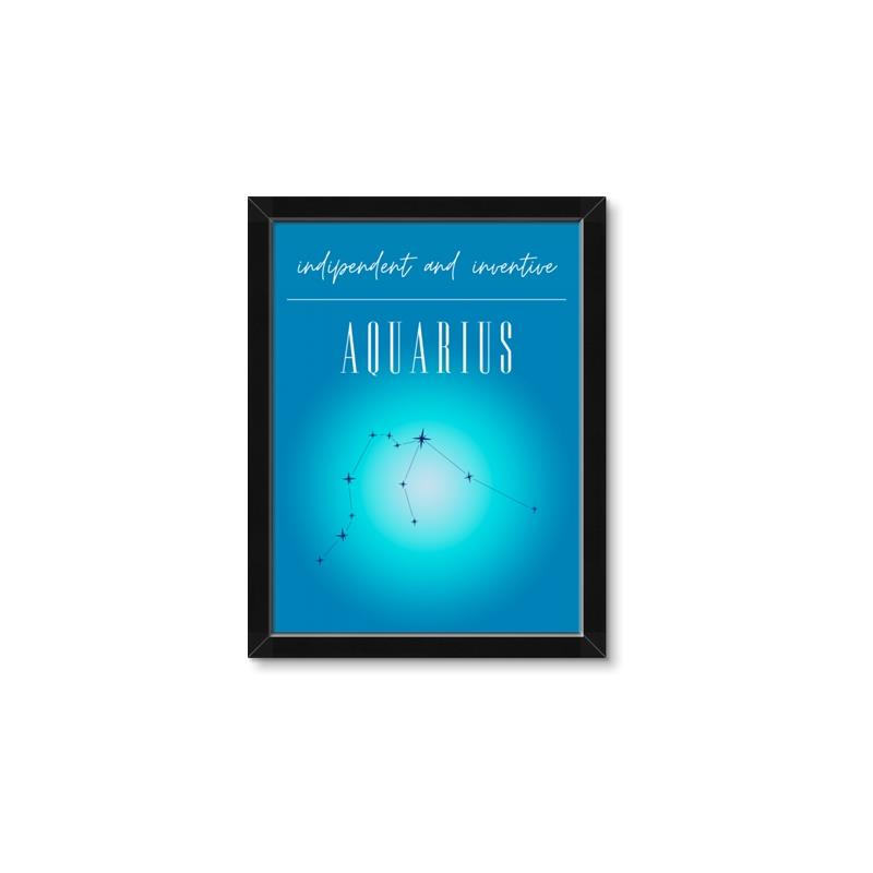 Picture of Aquarius Zodiac Print Art _GroupedProduct_Rectangle_Portrait_Framed_Matted_