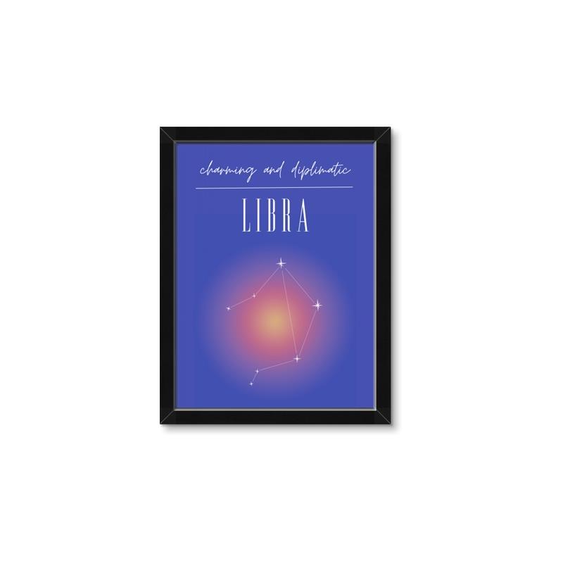 Picture of Libra Zodiac Print Art _GroupedProduct_Rectangle_Portrait_Framed_Matted_