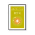 Picture of Gemini Zodiac Print Art _GroupedProduct_Rectangle_Portrait_Framed_Matted_