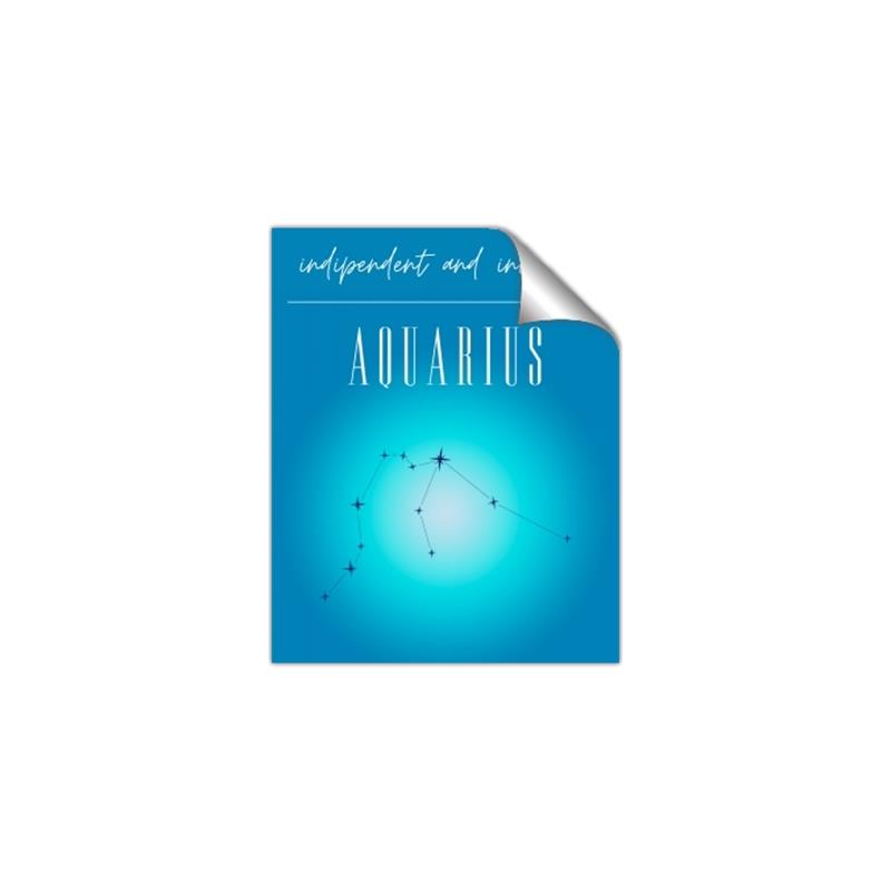 Picture of Aquarius Zodiac Print Art _GroupedProduct_Rectangle_Portrait_Unframed_Print_Only_
