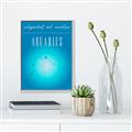 Picture of Aquarius Zodiac Print Art _GroupedProduct_Rectangle_Portrait_Canvas_Framed_