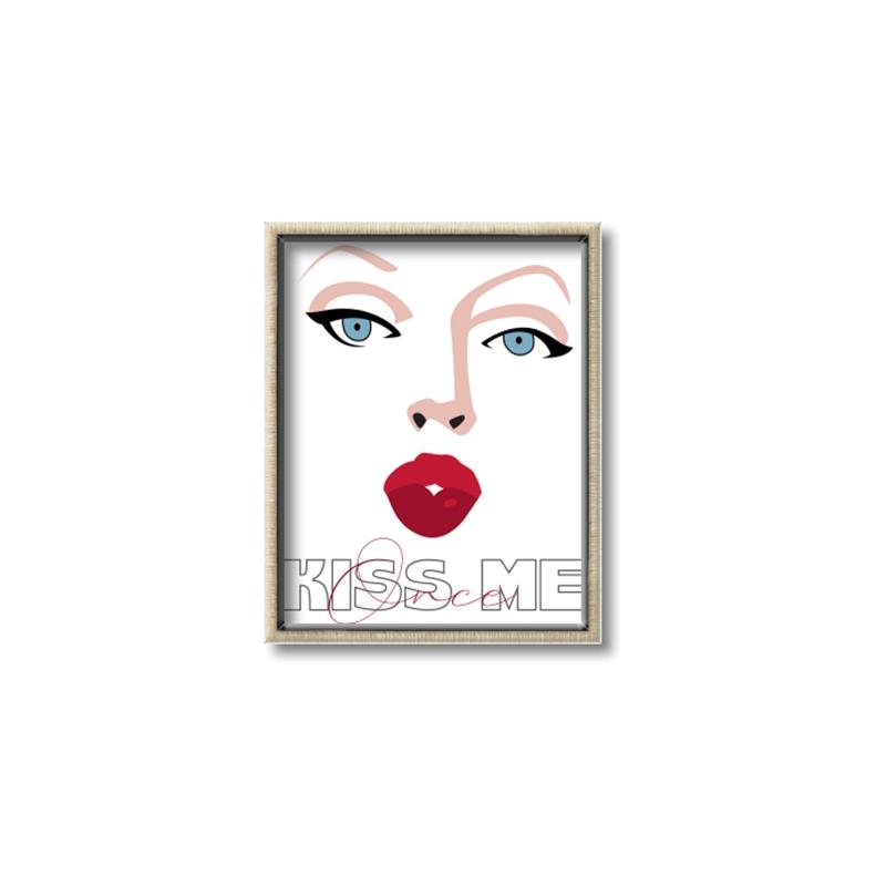 Picture of Kiss Me _GroupedProduct_Rectangle_Portrait_Canvas_Framed_