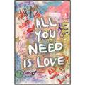 Picture of Love Graffiti I _GroupedProduct_Rectangle_Portrait_Canvas_Framed_