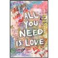 Picture of Love Graffiti I _GroupedProduct_Rectangle_Portrait_Canvas_Framed_