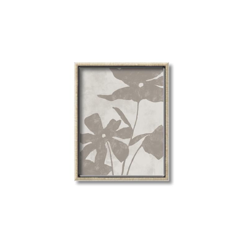 Picture of Floral  Shapes in Beaver Brown III _GroupedProduct_Rectangle_Portrait_Canvas_Framed_
