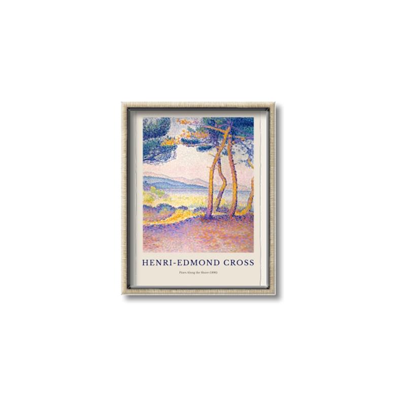 Picture of Pines Along the Short _GroupedProduct_Rectangle_Portrait_Canvas_Framed_