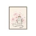 Picture of Paris Perfume and Roses _GroupedProduct_Rectangle_Portrait_Canvas_Framed_